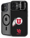 University of Utah Circle and Feather on Black iPhone 16 Plus Kickstand Case