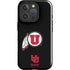 University of Utah Circle and Feather on Black iPhone 16 Pro Impact Case