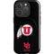 University of Utah Circle and Feather on Black iPhone 16 Pro Magsafe Impact Case