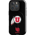 University of Utah Circle and Feather on Black iPhone 16 Pro Magsafe Impact Case