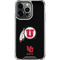 University of Utah Circle and Feather on Black iPhone 16 Pro Max Clear Case