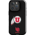 University of Utah Circle and Feather on Black iPhone 16 Pro Max Impact Case