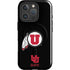 University of Utah Circle and Feather on Black iPhone 16 Pro Max Magsafe Impact Case