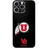 University of Utah Circle and Feather on Black iPhone 16 Pro Max Skin