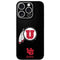 University of Utah Circle and Feather on Black iPhone 16 Pro Skin