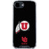 University of Utah Circle and Feather on Black iPhone 16e Clear Case