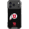 University of Utah Circle and Feather on Black iPhone 18 Pro Clear Case