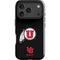 University of Utah Circle and Feather on Black iPhone 18 Pro Impact Case