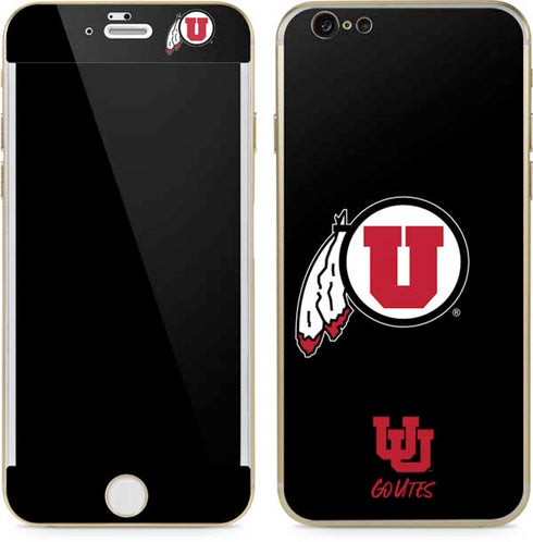 Utah Circle and Feather on Black iPhone 6/6s Skin