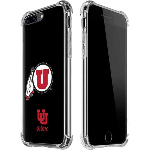 University of Utah Circle and Feather on Black iPhone Cases