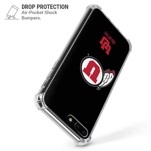 University of Utah Circle and Feather on Black iPhone 7/8 Plus Clear Case