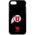University of Utah Circle and Feather on Black iPhone Cases
