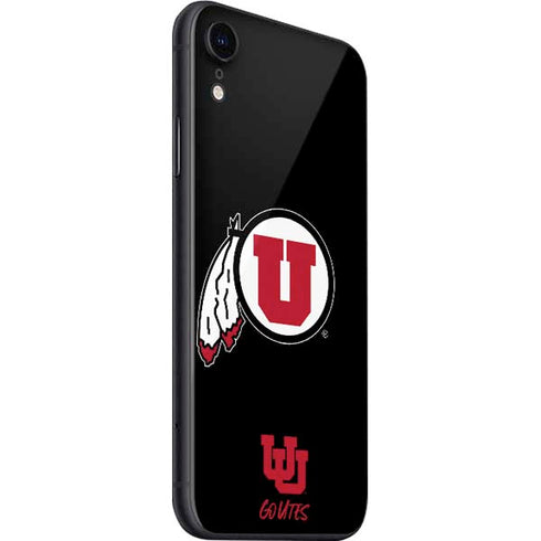 Utah Circle and Feather on Black iPhone SE (2nd & 3rd Gen) Skin