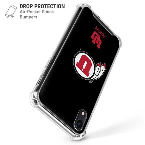 University of Utah Circle and Feather on Black iPhone XR Clear Case