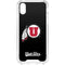 University of Utah Circle and Feather on Black iPhone XS Clear Case