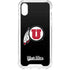 University of Utah Circle and Feather on Black iPhone XS Clear Case