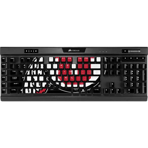 University of Utah Circle and Feather on Black K95 RGB PLATINUM Mechanical Gaming Keyboard Skin