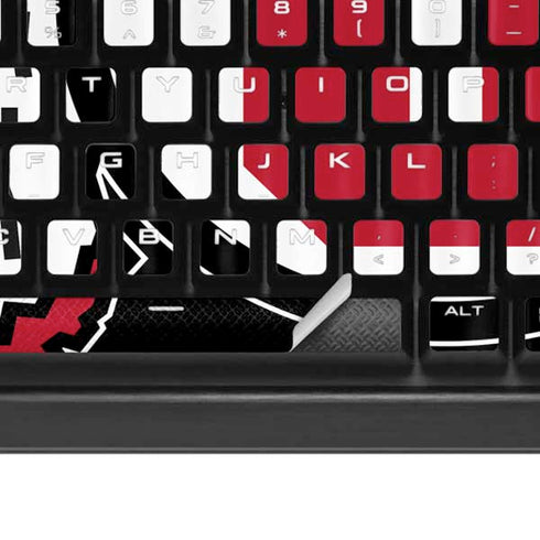 University of Utah Circle and Feather on Black K95 RGB PLATINUM Mechanical Gaming Keyboard Skin