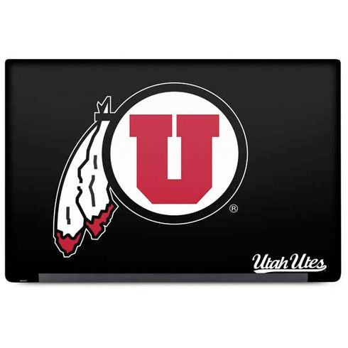 University of Utah Circle and Feather on Black Dell Latitude Skin