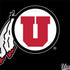 University of Utah Circle and Feather on Black Dell Latitude Skin