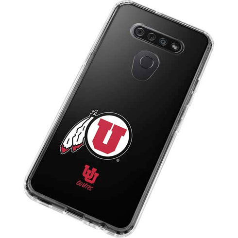 University of Utah Circle and Feather on Black LG K51/Q51 Clear Case