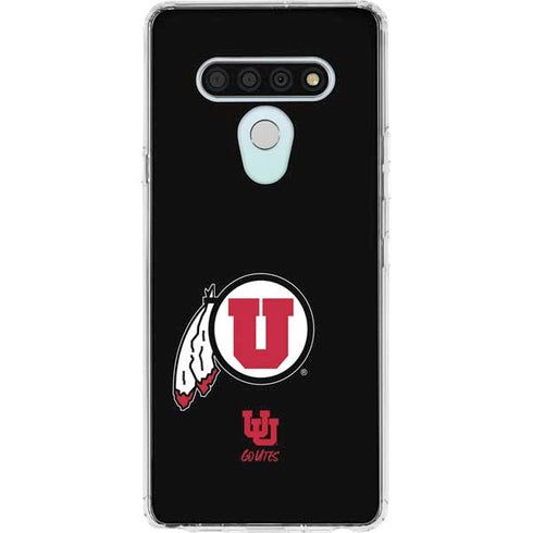 University of Utah Circle and Feather on Black LG Stylo 6 Clear Case