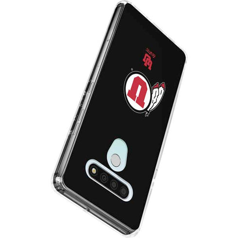 University of Utah Circle and Feather on Black LG Stylo 6 Clear Case