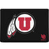 University of Utah Circle and Feather on Black MacBook Skins