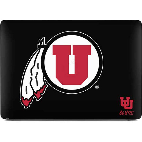 University of Utah Circle and Feather on Black Apple MacBook Pro 16-inch Skin