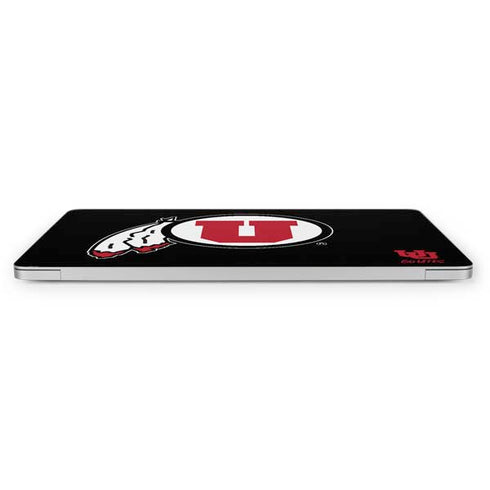 University of Utah Circle and Feather on Black Apple MacBook Pro 16-inch Skin