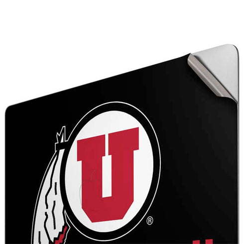 University of Utah Circle and Feather on Black Apple MacBook Pro 16-inch Skin