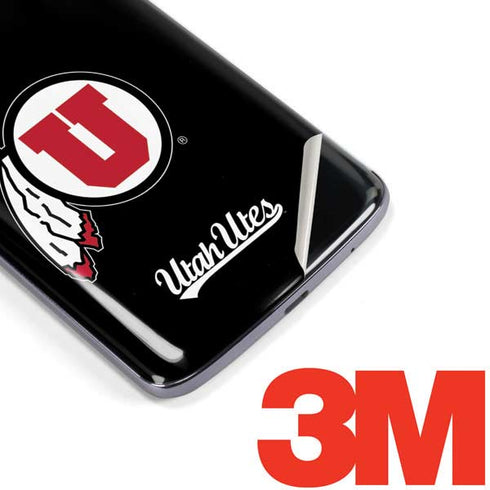 Utah Circle and Feather on Black Moto E5 Plus Skin