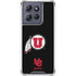 University of Utah Circle and Feather on Black Moto G 5G (2025) Clear Case