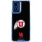 University of Utah Circle and Feather on Black Moto G 5G (2024) Clear Case