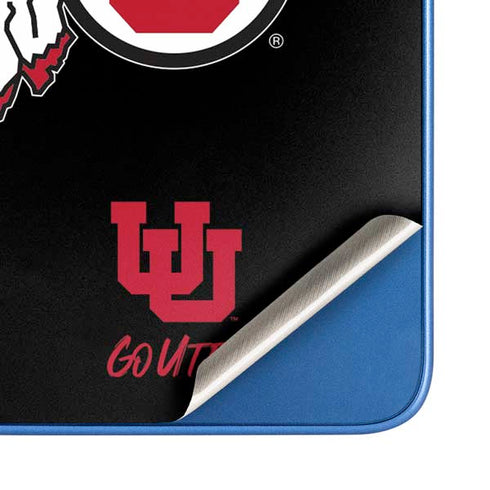 University of Utah Circle and Feather on Black Moto G Play 4G (2024) Skin