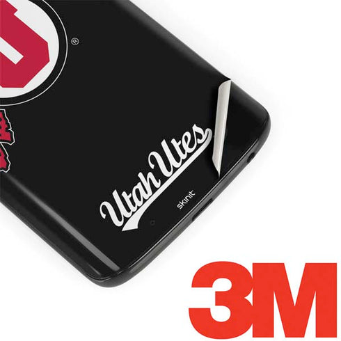 Utah Circle and Feather on Black Moto G6 Skin