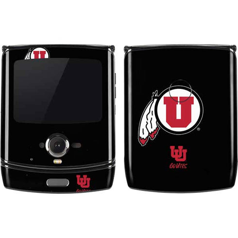 Utah Circle and Feather on Black Motorola RAZR Skin