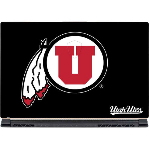 Utah Circle and Feather on Black MSI GS65 Stealth Laptop Skin