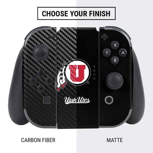 Utah Circle and Feather on Black Nintendo Switch Bundle Skin