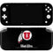 University of Utah Circle and Feather on Black Nintendo Switch Lite Skin