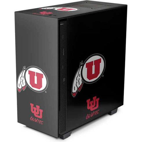 Utah Circle and Feather on Black NZXT H510 Compact ATX Mid-Tower Case Skin