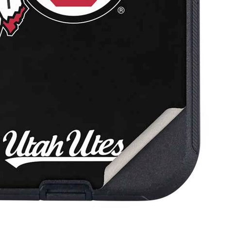 University of Utah Circle and Feather on Black Otterbox Defender iPhone Skin
