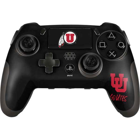 Utah Circle and Feather on Black PlayStation Scuf Vantage 2 Controller Skin