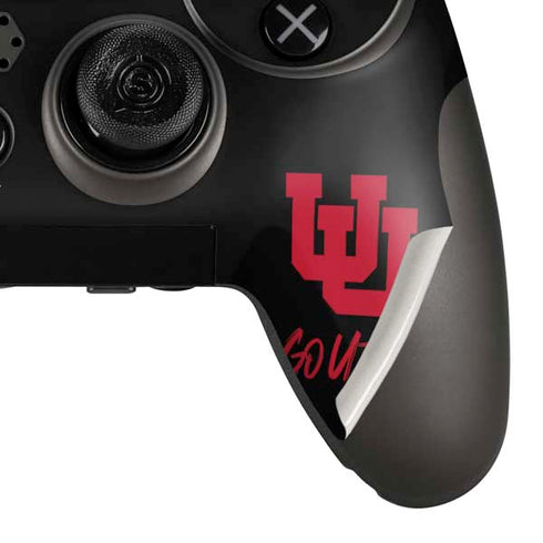 Utah Circle and Feather on Black PlayStation Scuf Vantage 2 Controller Skin