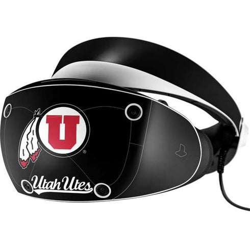 Utah Circle and Feather on Black PlayStation VR2 Skin