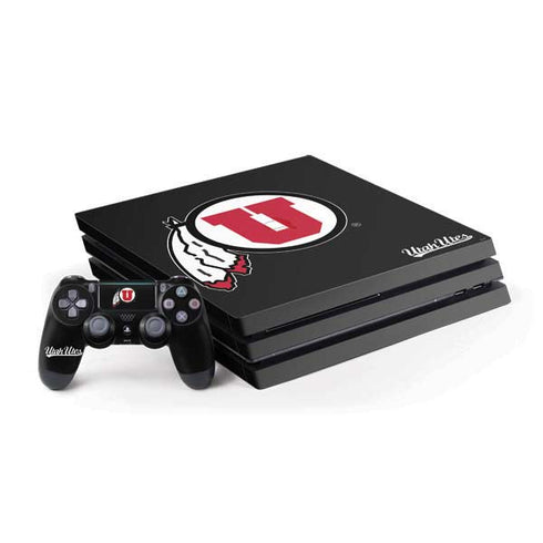 Utah Circle and Feather on Black PS4 Pro Bundle Skin