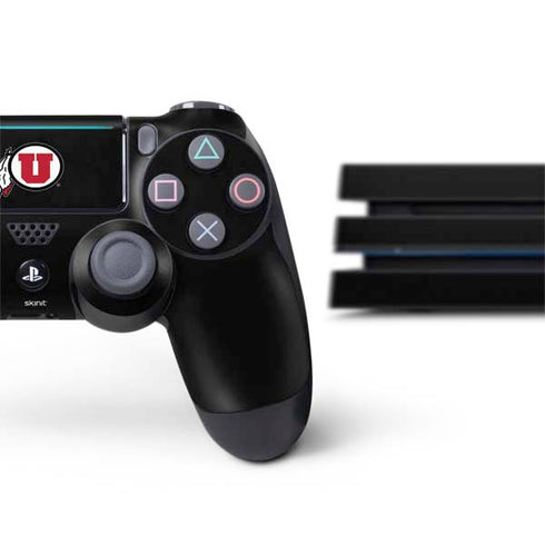 Utah Circle and Feather on Black PS4 Pro Bundle Skin