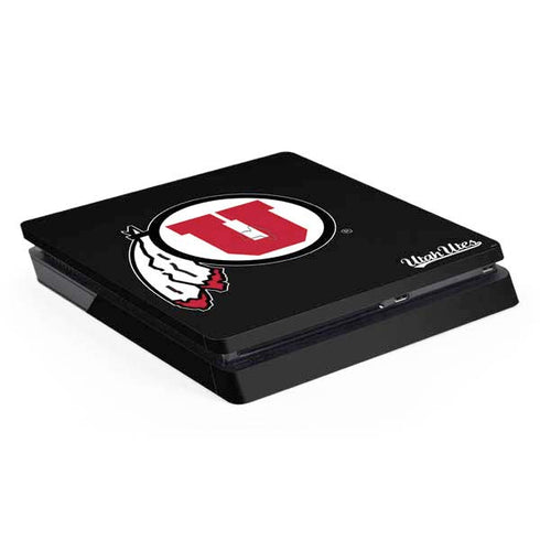 Utah Circle and Feather on Black PS4 Slim Skin