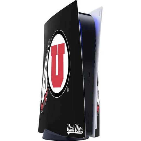 Utah Circle and Feather on Black PS5 Console Skin