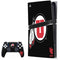 University of Utah Circle and Feather on Black PS5 Pro Bundle Skin